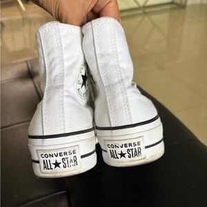 Converse White High-Top Sneakers with Canvas Upper